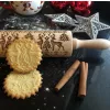 Karácsonyi mintás sodrófa - díszítő nyújtófa kekszekhez és süteményekhez