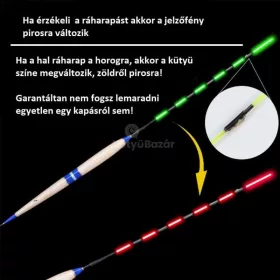   Okos kapásjelző éjszakai úszó horgászoknak, vízálló és fényérzékelős technológiával