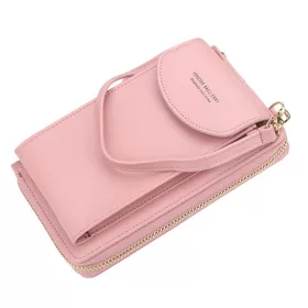   Kisméretű női crossbody táska, Rózsaszín divatos kiegészítőként