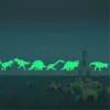 Világító dinoszaurusz formájú faldísz szett (9 darab) gyerekszobába