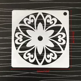   Mandala stencil készlet, 48 darabos rajzsablon csomag kreatív alkotáshoz
