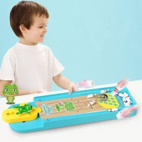   Mini Béka Bowling Játék, Asztali Szórakoztató Készlet Gyerekeknek és Családoknak