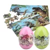 Dinós puzzle tojásban piros - Kreatív építőjáték gyerekeknek