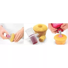   Töltött muffin lyukasztó eszköz - praktikus konyhai segédeszköz muffinok töltéséhez