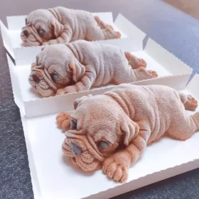   3D kiskutya alakú szilikon sütiforma torták és sütemények készítéséhez