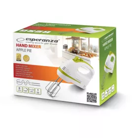   Esperanza Apple Pie Kézi Mixer 400W Konyhai Kézi Habverő és Tészta Keverő