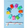 Montessori oktató fa készségfejlesztő játék Kék színben gyerekeknek