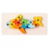 3D-s Montessori fa puzzle játék gyerekeknek - Dínó 1 témájú fejlesztő játék