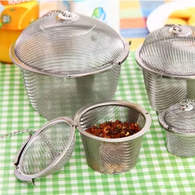   Rozsdamentes acél teatojás és fűszerlabda a könnyű szűréshez és ízesítéshez
