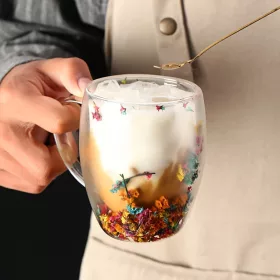  Duplafalú Hőszigetelő Kávés és Teásbögre 350ml - Ideális Meleg Italokhoz