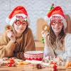 9 darabos karácsonyi 3D dombornyomó süteményvágó készlet - rajzfilm préselhető kekszformák DIY sütibélyegzők konyhai kiegészítők péksüteményekhez