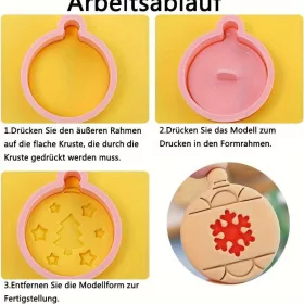   10 darabos Karácsonyi Süteményszaggató Készlet ünnepi sütik készítéséhez
