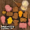 8 db-os Halloween süti kiszúró készlet, tartós műanyag kekszformák sütéshez és dekoráláshoz