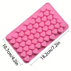   55 lyukú 3D mini szív szilikon jégkocka és csokoládé fondant forma, tészta zselé keksz sütő és torta díszítő eszközök