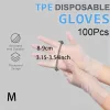 100db Eldobható Latex Kesztyű Higiéniai Használatra, 100db-S