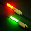 Elektronikus horgászbot világító úszóbot-lámpa, lítium akkumulátoros LED világítás, 2 zöld fény, 1 lyukú kivitel