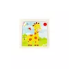 Állatos, 9 darabos fa puzzle gyerekeknek - Fejlesztő játék szett (4db)