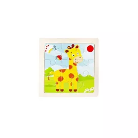   Állatos, 9 darabos fa puzzle gyerekeknek - Fejlesztő játék szett (4db)