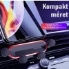 Autós telefontartó szellőzőrácsra - Gravitációs mechanizmus, nyújtott kialakítás, piros színben