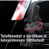 Autós telefontartó szellőzőrácsra - Gravitációs mechanizmus, nyújtott kialakítás, piros színben