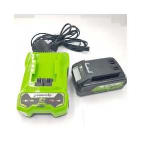   Akkumulátor és töltő induló készlet Greenworks GSK24B4 24v, 4ah akku és 2ah töltő