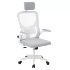   Ergonomikus irodai szék deréktámasszal és fejtámlával, szürke