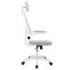 Ergonomikus irodai szék deréktámasszal és fejtámlával, szürke