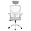 Ergonomikus irodai szék deréktámasszal és fejtámlával, szürke