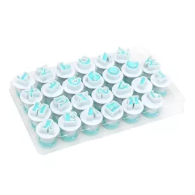 ABC betű szaggató tortadíszítéshez, ABC-s fondant forma