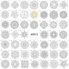 Mandala stencil, rajzsablon 48 db