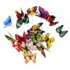 Kerti Pillangók - 50 darabos szett, kerti dekorációhoz, színes szárnyakkal, természetes hatású, műanyagból készült.