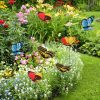 Kerti Pillangók - 50 darabos szett, kerti dekorációhoz, színes szárnyakkal, természetes hatású, műanyagból készült.