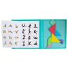 Mágneses puzzle könyv, tangram játék