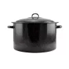 Zománcozott Lábas fedővel 36 cm 20 liter fekete