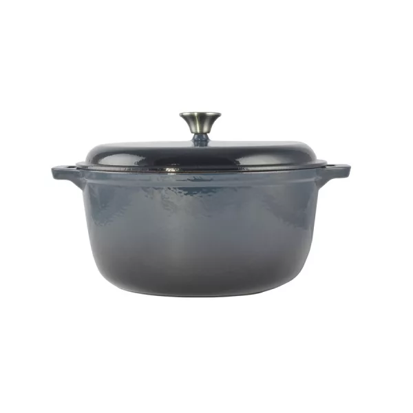 Perfect Home zománcozott öntöttvas lábas 30 cm 7 literes acélkék