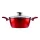 Perfect Home Red Line tapadásmentes alumínium lábas üvegfedővel 22cm, 2.6L, indukciós