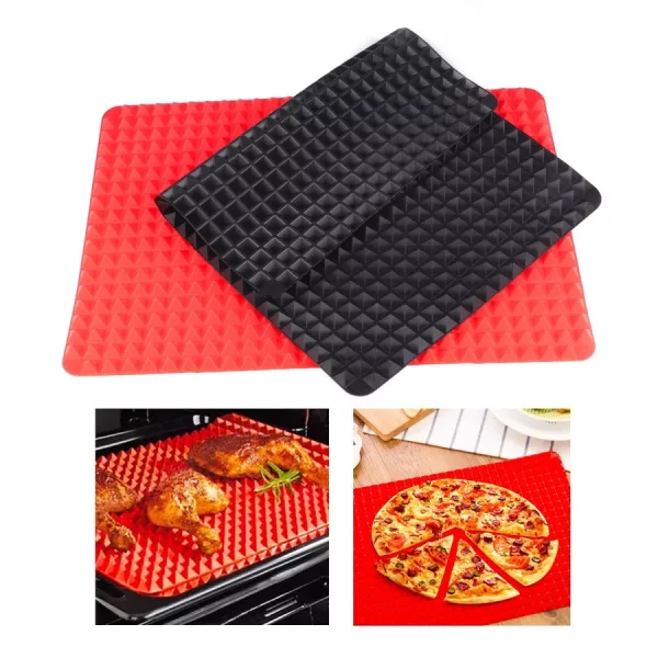 Olajmentes szilikon sütőlap piramis mintával 39*27,5 cm