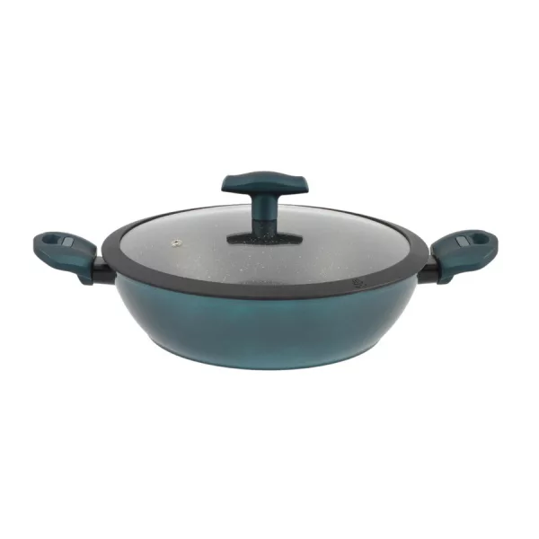 Sea Line tapadásmentes alumínium szeletsütő üvegfedővel 28cm indukciós