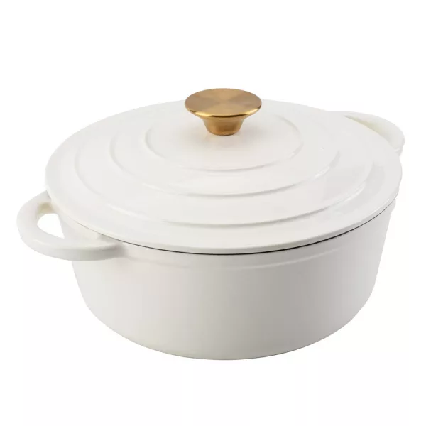 Perfect Home zománcozott öntöttvas lábas 20 cm, 2L, fehér