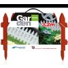 Műanyag kerti kerítés terrakotta színben, 40 cm széles és 3,5 méter hosszú