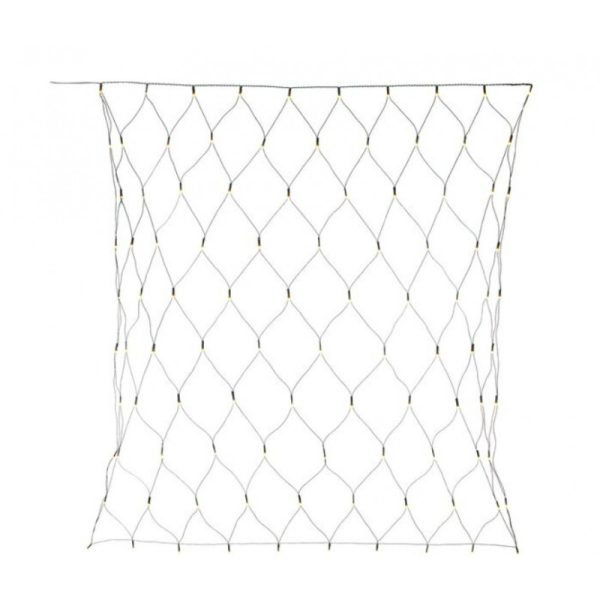 Távirányítós LED-es fényháló - 100 db melegfehér LED-del (1,5 x 1,5 m)