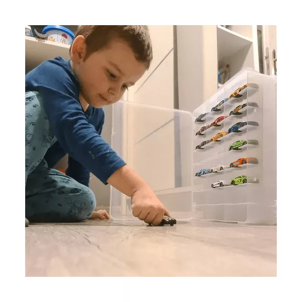 Kisautó tároló doboz, tartódoboz apró játékoknak