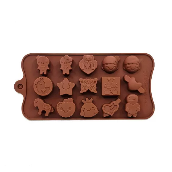 Szilikon bonbon forma vegyes figurákkal