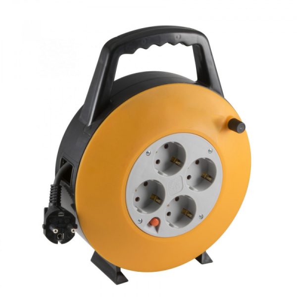 Kábeldob, 4 földelt aljzat, 10 m