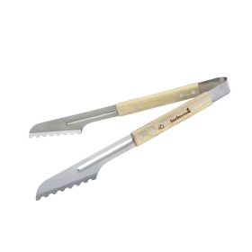   Barbecook BC-ACC-7070 luxus rozsdamentes acél fogó, gumifa nyél, 100% FSC, 40cm