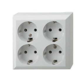   GAO 0313H Business Line IP20 4 férőhelyes földelt aljzat, 4 férőhelyes földelt csatlakozóaljzat, beltéri, 230 V~ / 50 Hz / 16 A,