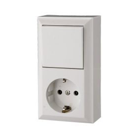   GAO 0314H Business Line IP20 földelt aljzat és váltókapcsoló, csatlakozóaljzat és váltókapcsoló kombináció, beltéri, 230 V~ / 50