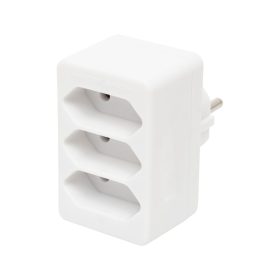   Home NV 23/WH hálózati elosztó, 3 EURO aljzat gyermekvédelemmel ellátva, max. 3 x 500 W, fehér