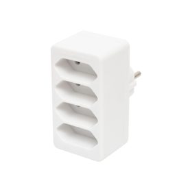   Home NV 24/WH hálózati elosztó, 4 EURO aljzat gyermekvédelemmel ellátva, max. 4 x 500 W, fehér