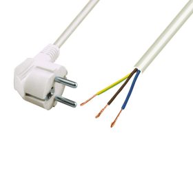   Home N 7 hálózati csatlakozókábel, 2 m, H05VV-F 3G0,75 mm2 kábellel, védőérintkezős, max.1380W, fehér